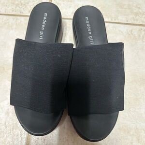 Madden Girl Black Mules
